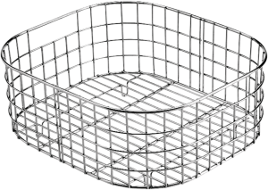 Cesta de acero inoxidable abrillantado