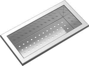 Cuvette perforée en acier inox