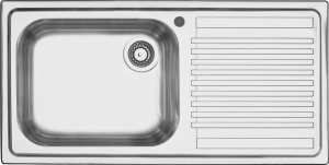 Lavello B_Fast incasso da 100×50