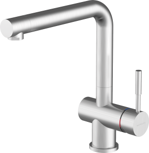 Steel mixer tap