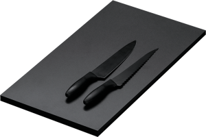 Sliding black HPL chopping board